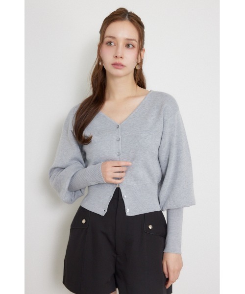rienda（リエンダ）の「【AW先行アイテム】ウォッシャブルコンパクトニットカーディガントップス　秋服（カーディガン/ボレロ・レディース・レッド/ライトグレー/ライトピンク/ブラック・FREE）」の15枚目の写真