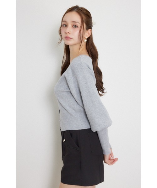 rienda（リエンダ）の「【AW先行アイテム】ウォッシャブルコンパクトニットカーディガントップス　秋服（カーディガン/ボレロ・レディース・レッド/ライトグレー/ライトピンク/ブラック・FREE）」の16枚目の写真