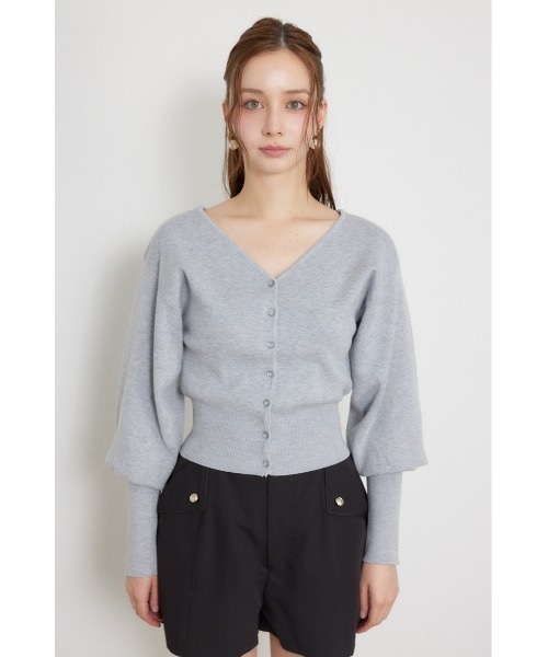 rienda（リエンダ）の「【AW先行アイテム】ウォッシャブルコンパクトニットカーディガントップス　秋服（カーディガン/ボレロ・レディース・レッド/ライトグレー/ライトピンク/ブラック・FREE）」の17枚目の写真