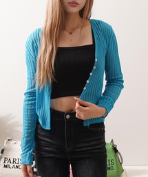 シアーニット クロップド カーディガン / Sheer Knit Cropped Cardigan
