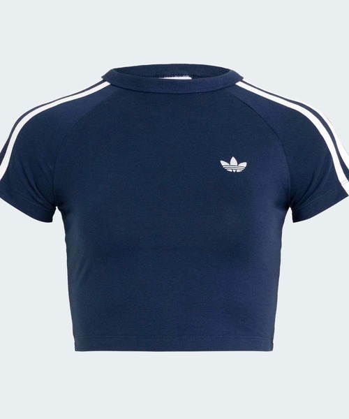 adidas(アディダス)の「SSTベビーティー / クロップド丈 / アディダスオリジナルス adidas Originals(Tシャツ/カットソー・レディース・ブルー・XX-LARGE/LARGE/MEDIUM/SMALL/X-LARGE/X-SMALL)」の3枚目の写真