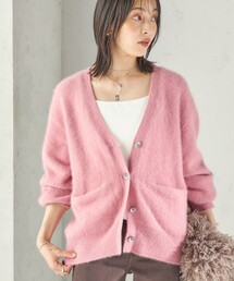 杢 フォックス カシミヤ Vネック カーディガン
