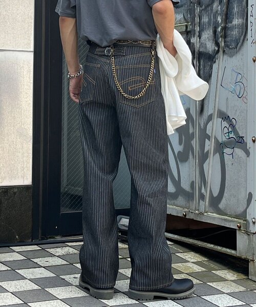 CIAOPANIC(チャオパニック)の「【cian denim/シアンデニム】ルーズストレートデニム(デニムパンツ・メンズ・インディゴブルー/ブラウン/グレー・MEDIUM/SMALL/LARGE)」の7枚目の写真