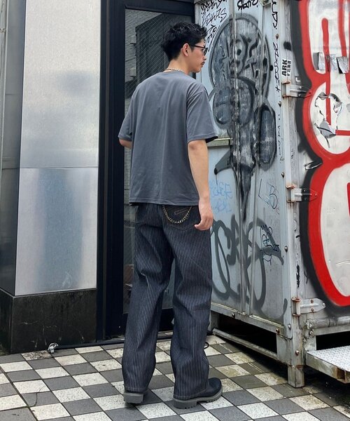 CIAOPANIC(チャオパニック)の「【cian denim/シアンデニム】ルーズストレートデニム(デニムパンツ・メンズ・インディゴブルー/ブラウン/グレー・MEDIUM/SMALL/LARGE)」の10枚目の写真