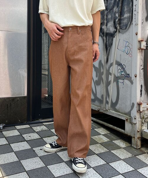 CIAOPANIC(チャオパニック)の「【cian denim/シアンデニム】ルーズストレートデニム(デニムパンツ・メンズ・インディゴブルー/ブラウン/グレー・MEDIUM/SMALL/LARGE)」の11枚目の写真