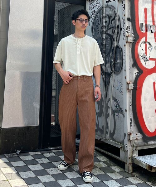 CIAOPANIC(チャオパニック)の「【cian denim/シアンデニム】ルーズストレートデニム(デニムパンツ・メンズ・インディゴブルー/ブラウン/グレー・MEDIUM/SMALL/LARGE)」の14枚目の写真