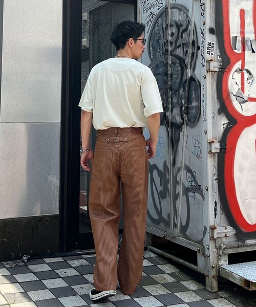 CIAOPANIC(チャオパニック)の「【cian denim/シアンデニム】ルーズストレートデニム(デニムパンツ・メンズ・インディゴブルー/ブラウン/グレー・MEDIUM/SMALL/LARGE)」の16枚目の写真