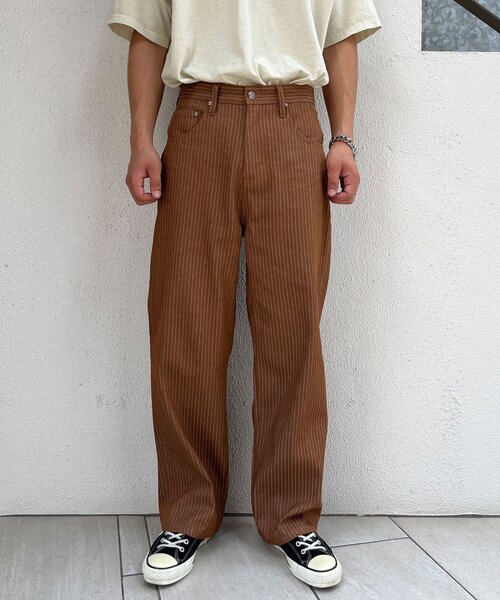 CIAOPANIC(チャオパニック)の「【cian denim/シアンデニム】ルーズストレートデニム(デニムパンツ・メンズ・インディゴブルー/ブラウン/グレー・MEDIUM/SMALL/LARGE)」の17枚目の写真