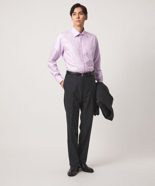 A DAY IN THE LIFE UNITED ARROWS（アデイインザライフユナイテッドアローズ）の「レギュラーフィット ツイル セミワイドカラーシャツ-イージーケア-＜A DAY IN THE LIFE＞（シャツ/ブラウス・メンズ・ライラック/ライトブルー/ホワイト・40cm/38cm/37cm/39cm/41cm/42cm）」の21枚目の写真