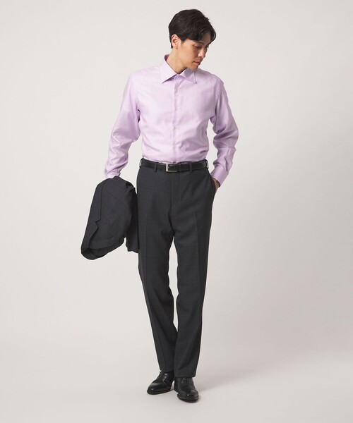 A DAY IN THE LIFE UNITED ARROWS（アデイインザライフユナイテッドアローズ）の「レギュラーフィット ツイル セミワイドカラーシャツ-イージーケア-＜A DAY IN THE LIFE＞（シャツ/ブラウス・メンズ・ライラック/ライトブルー/ホワイト・40cm/38cm/37cm/39cm/41cm/42cm）」の22枚目の写真