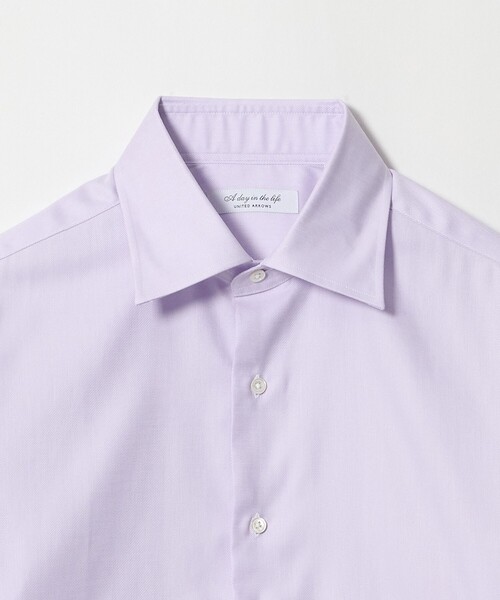 A DAY IN THE LIFE UNITED ARROWS（アデイインザライフユナイテッドアローズ）の「レギュラーフィット ツイル セミワイドカラーシャツ-イージーケア-＜A DAY IN THE LIFE＞（シャツ/ブラウス・メンズ・ライラック/ライトブルー/ホワイト・40cm/38cm/37cm/39cm/41cm/42cm）」の14枚目の写真