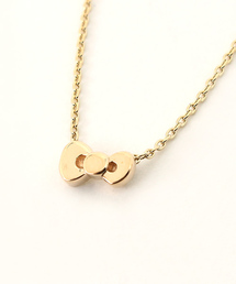 ハローキティコラボ（ハローキティコラボ）の「HELLO KITTY/ハローキティ リボン ネックレス K10YG/10金イエローゴールド レディース（ネックレス）」