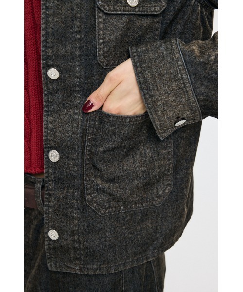 MOUSSY(マウジー)の「【26年AW新作】【セットアップ対応】VELVET FITTED ジャケット(その他アウター・レディース・ブラック系その他/ベージュ系その他・2/1)」の13枚目の写真
