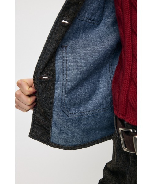 MOUSSY(マウジー)の「【26年AW新作】【セットアップ対応】VELVET FITTED ジャケット(その他アウター・レディース・ブラック系その他/ベージュ系その他・2/1)」の14枚目の写真