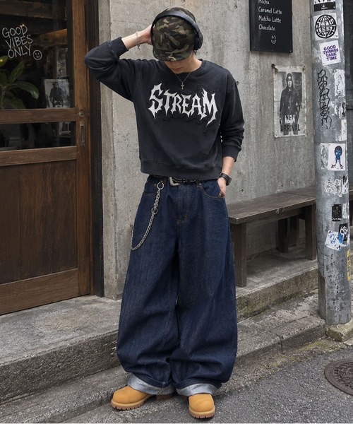 SPINNS(スピンズ)の「短丈ピグメント加工スウェット/パッチワークロゴ/ユニセックス(スウェット・メンズ・ブラック/カーキ/ピンク/ブラウン・ONESIZE)」の22枚目の写真