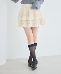 スエードティアードミニスカート
