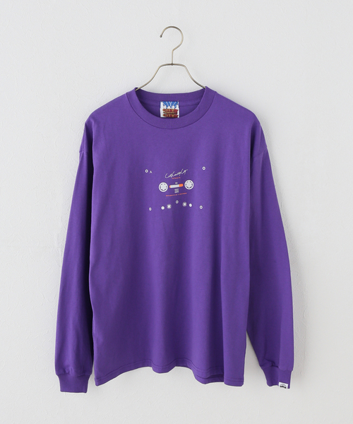 CITY COUNTRY CITY(シティーカントリーシティー)の「別注【City Country City】ロンT(Tシャツ/カットソー・レディース・ホワイト系その他/チャコールグレー/パープル・MEDIUM)」の3枚目の写真
