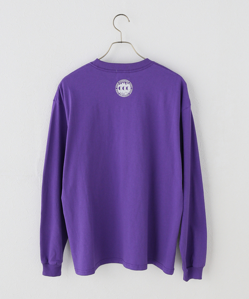 CITY COUNTRY CITY(シティーカントリーシティー)の「別注【City Country City】ロンT(Tシャツ/カットソー・レディース・ホワイト系その他/チャコールグレー/パープル・MEDIUM)」の6枚目の写真