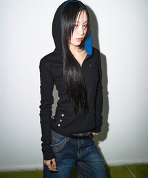 Skin Belt Half Hood Zip (ブルー、ブラック)
