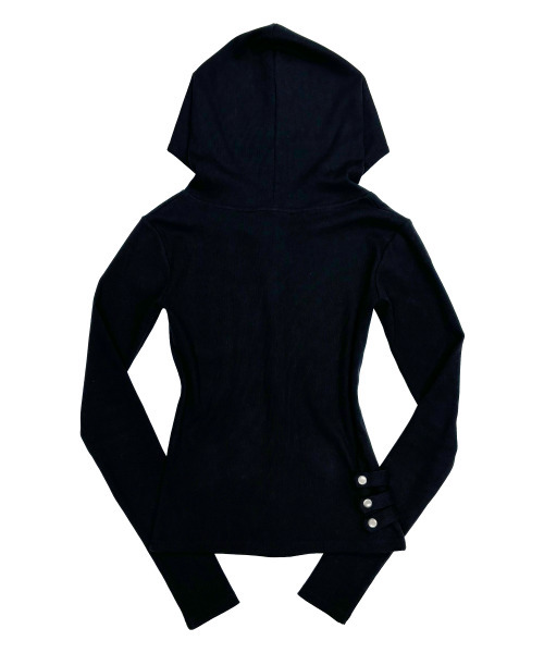 SOHUL（ソフル）の「Skin Belt Half Hood Zip (ブルー、ブラック)（パーカー・レディース・その他・FREE）」の4枚目の写真