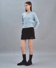 FLEECE MINI SKIRT - BLACK