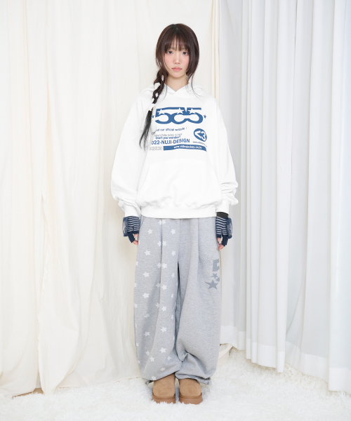 Video Jockey（ビデオジョッキー）の「STAR No.5 スウェットパンツ [メランジグレー]（スウェットパンツ・レディース・グレー・FREE）」の3枚目の写真