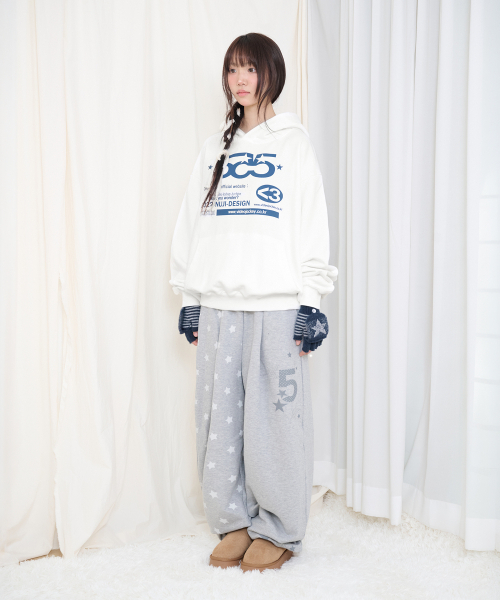 Video Jockey（ビデオジョッキー）の「STAR No.5 スウェットパンツ [メランジグレー]（スウェットパンツ・レディース・グレー・FREE）」の4枚目の写真