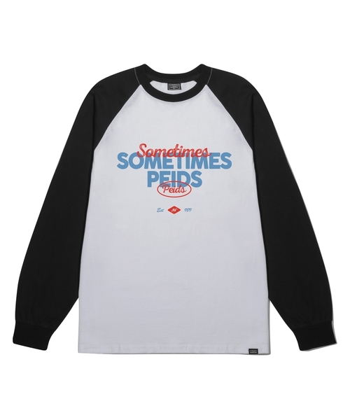 PEID(ペイド)の「PD サムタイム ラグラン長袖Tシャツ 4Color(Tシャツ/カットソー・レディース・ブラック/ホワイト/チャコールグレー/アッシュグレー・LARGE/X-LARGE)」の2枚目の写真