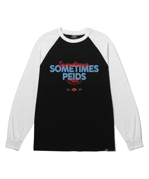 PEID(ペイド)の「PD サムタイム ラグラン長袖Tシャツ 4Color(Tシャツ/カットソー・レディース・ブラック/ホワイト/チャコールグレー/アッシュグレー・LARGE/X-LARGE)」の1枚目の写真