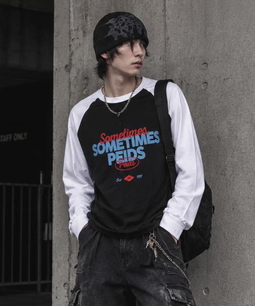 PEID(ペイド)の「PD サムタイム ラグラン長袖Tシャツ 4Color(Tシャツ/カットソー・レディース・ブラック/ホワイト/チャコールグレー/アッシュグレー・LARGE/X-LARGE)」の11枚目の写真