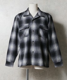 HOUSTON ヒューストン MIX WOOL BOARD SHIRT / ミックスウール フランネル ボードシャツ 開襟シャツ 長袖