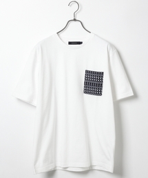 RAGEBLUE | ジャガード柄ポケットTシャツ半袖/717267(Tシャツ/カットソー)