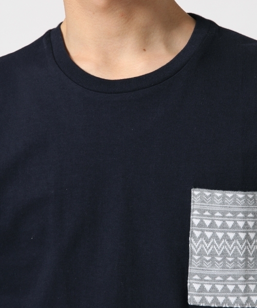 RAGEBLUE(レイジブルー)の「ジャガード柄ポケットTシャツ半袖/717267(Tシャツ/カットソー・メンズ・オフホワイト/グレー/ベージュ/ネイビー/ホワイト・LARGE/MEDIUM)」の13枚目の写真