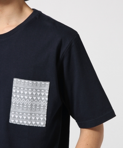 RAGEBLUE(レイジブルー)の「ジャガード柄ポケットTシャツ半袖/717267(Tシャツ/カットソー・メンズ・オフホワイト/グレー/ベージュ/ネイビー/ホワイト・LARGE/MEDIUM)」の20枚目の写真