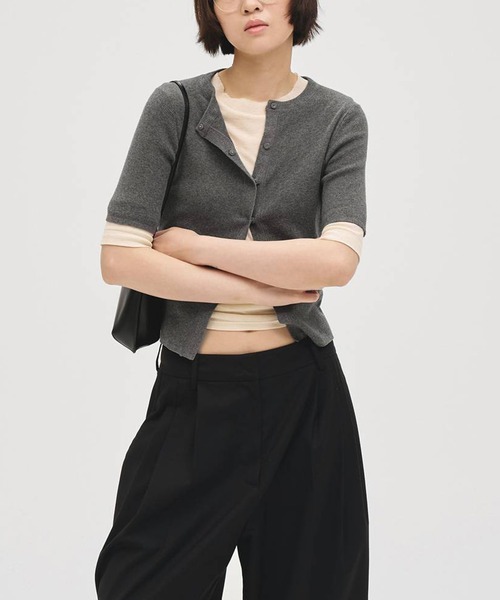 TODAYFUL(トゥデイフル)の「【TODAYFUL/トゥデイフル】Sheer Fraice Tops/シアーフライストップス(Tシャツ/カットソー・レディース・アイボリー/インディゴブルー/ライトグレー・FREE)」の14枚目の写真