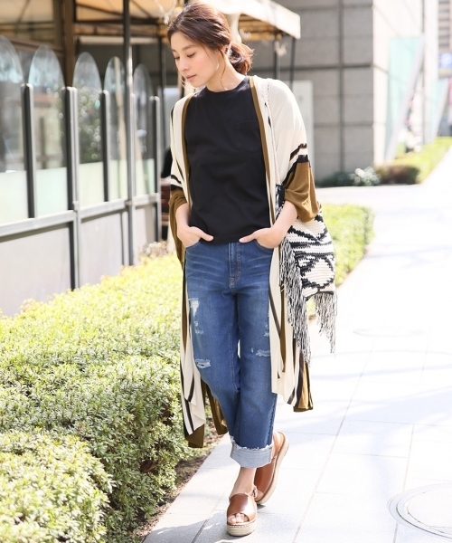 LEPSIM（レプシィム）の「カリフォルニアコットンポケTシャツ/SS　713031（Tシャツ/カットソー・レディース・トップグレー/ブラック/サックスブルー/オフホワイト/ライトピンク/ベージュ・MEDIUM/LARGE）」の18枚目の写真