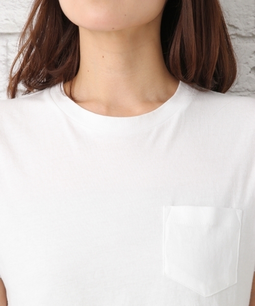 LEPSIM（レプシィム）の「カリフォルニアコットンポケTシャツ/SS　713031（Tシャツ/カットソー・レディース・トップグレー/ブラック/サックスブルー/オフホワイト/ライトピンク/ベージュ・MEDIUM/LARGE）」の9枚目の写真