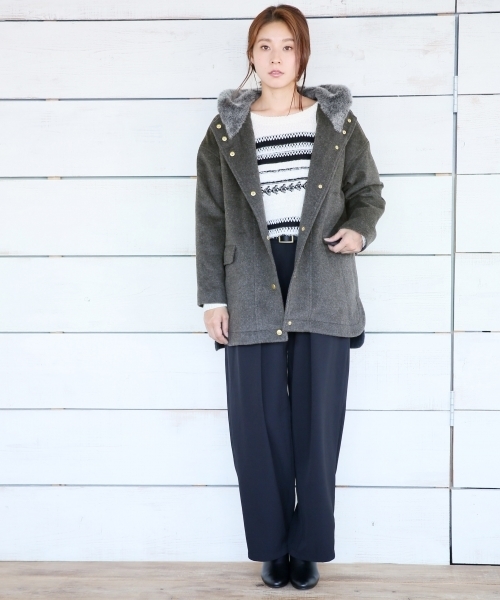 LEPSIM（レプシィム）の「タックイージーワイドパンツ　732746（その他パンツ・レディース・ブラウン/ネイビー/ブラック/アイボリー・LARGE/MEDIUM）」の14枚目の写真