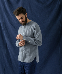 WORK NOT WORK URBAN RESEARCH | WORK NOT WORK　フレンチリネンナローバンドカラーシャツ(シャツ/ブラウス)