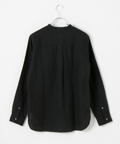WORK NOT WORK URBAN RESEARCH(ワークノットワークアーバンリサーチ)の「WORK NOT WORK フレンチリネンナローバンドカラーシャツ(シャツ/ブラウス・メンズ・ブルー/ブラック/ホワイト・MEDIUM/LARGE/SMALL)」の16枚目の写真
