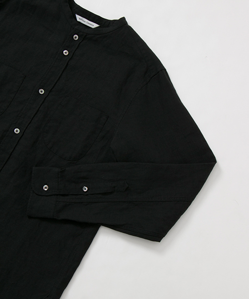 WORK NOT WORK URBAN RESEARCH(ワークノットワークアーバンリサーチ)の「WORK NOT WORK フレンチリネンナローバンドカラーシャツ(シャツ/ブラウス・メンズ・ブルー/ブラック/ホワイト・MEDIUM/LARGE/SMALL)」の18枚目の写真