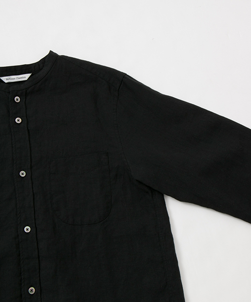 WORK NOT WORK URBAN RESEARCH(ワークノットワークアーバンリサーチ)の「WORK NOT WORK フレンチリネンナローバンドカラーシャツ(シャツ/ブラウス・メンズ・ブルー/ブラック/ホワイト・MEDIUM/LARGE/SMALL)」の19枚目の写真