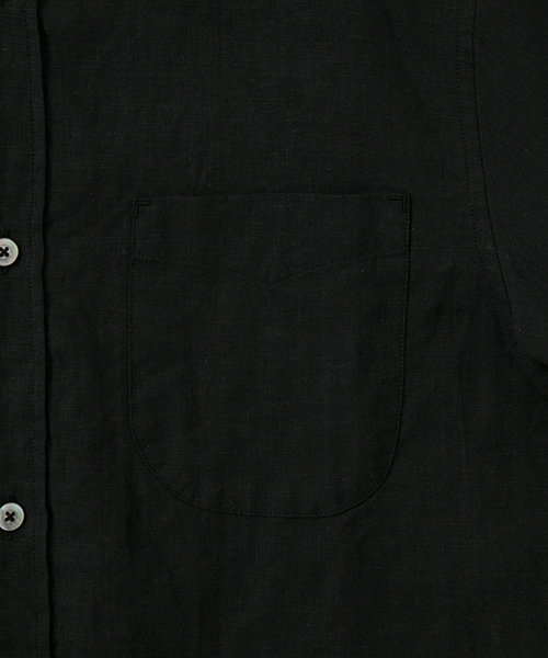 WORK NOT WORK URBAN RESEARCH(ワークノットワークアーバンリサーチ)の「WORK NOT WORK フレンチリネンナローバンドカラーシャツ(シャツ/ブラウス・メンズ・ブルー/ブラック/ホワイト・MEDIUM/LARGE/SMALL)」の8枚目の写真