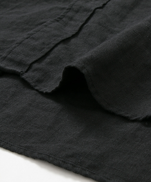 WORK NOT WORK URBAN RESEARCH(ワークノットワークアーバンリサーチ)の「WORK NOT WORK フレンチリネンナローバンドカラーシャツ(シャツ/ブラウス・メンズ・ブルー/ブラック/ホワイト・MEDIUM/LARGE/SMALL)」の11枚目の写真