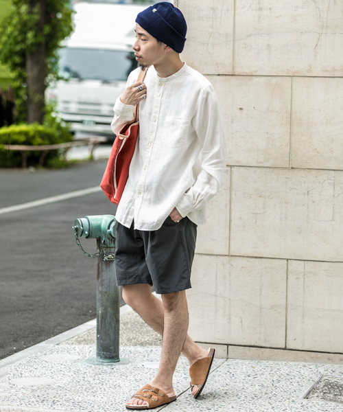 WORK NOT WORK URBAN RESEARCH(ワークノットワークアーバンリサーチ)の「WORK NOT WORK フレンチリネンナローバンドカラーシャツ(シャツ/ブラウス・メンズ・ブルー/ブラック/ホワイト・MEDIUM/LARGE/SMALL)」の22枚目の写真