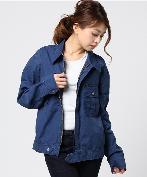 HYSTERIC GLAMOUR（ヒステリックグラマー）の「ワークJK（ブルゾン・レディース・インディゴブルー/カーキ/ブラック・SMALL/MEDIUM）」の4枚目の写真