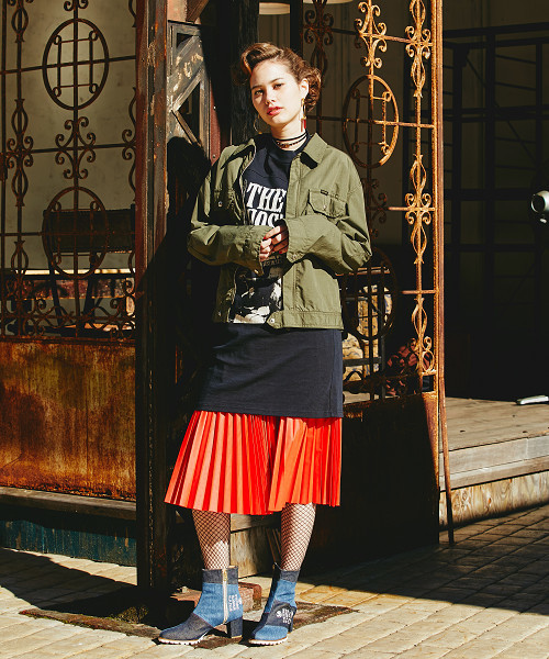 HYSTERIC GLAMOUR（ヒステリックグラマー）の「ワークJK（ブルゾン・レディース・インディゴブルー/カーキ/ブラック・SMALL/MEDIUM）」の6枚目の写真