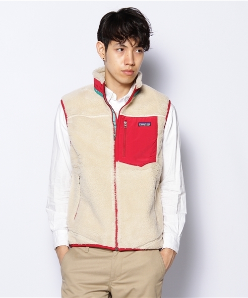 BEAMS（ビームス）の「Patagonia / “CLASSIC RETRO－X” VEST（ベスト・メンズ・ナチュラル/ブルー・X-SMALL/SMALL/MEDIUM）」の2枚目の写真