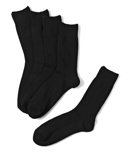 WEGO（ウィゴー）の「WEGO/ベーシック5Pソックス（ソックス/靴下・メンズ・その他/ブラック/ホワイト・FREE）」の3枚目の写真