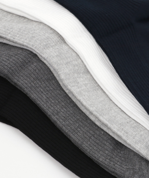 WEGO（ウィゴー）の「WEGO/ベーシック5Pソックス（ソックス/靴下・メンズ・その他/ブラック/ホワイト・FREE）」の4枚目の写真